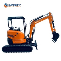 Mini-excavatrice sur chenilles en caoutchouc de 3 tonnes, certifiée CE/EPA, en promotion directe usine