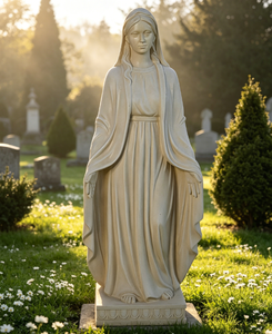 Vente flash - Cadeaux religieux - Sculpture de la Vierge Marie grandeur nature - Statue en résine sculptée à la main pour jardin, décoration intérieure chrétienne - Product Image 1