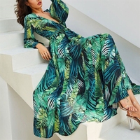 Robe longue évidée dos nu dames, à la mode col V sans manches robes élégantes décontractées pour femmes/