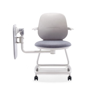 Silla de Aula con Ruedas Giratorias 360° para Entrenamiento Personalizado, Silla Escolar de Plástico para Estudiantes con Escritorio y Tablero de Escritura - Product Image 2