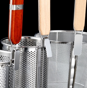 Nhà bếp thực phẩm Giỏ Spaghetti gật đầu thép không gỉ Pasta Lọc colander với lưới tốt thực phẩm <span class=keywords><strong>Skimmer</strong></span> - Product Image 2