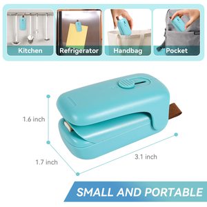 Scelleuse portable 2-en-1 mini pour sacs plastiques, thermique et sous vide, pour contenants alimentaires, avec coupe-sac intégré, facile à utiliser - Product Image 2