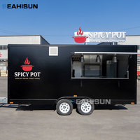 Camion de restauration personnalisé de 16 pieds, remorque alimentaire aux normes américaines, chariot mobile sur roues, station alimentaire, chariot mobile pour hot-dogs, snacks et glaces