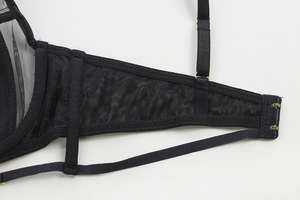 Conjunto de Lencería Sexy de Encaje Negro para Mujer, Venta al Por Mayor, de Alta Calidad, Conjunto de Dos Piezas, Sujetador y Bragas - Product Image 5