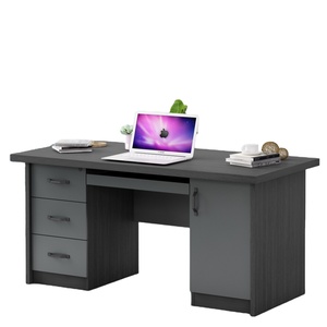 Hot Bán 120Cm 140Cm 160Cm Sang Trọng Loạt Máy Tính Bàn Óc Chó Màu Xám 3 Ngăn Kéo Nhà Văn Phòng Bàn - Product Image 1