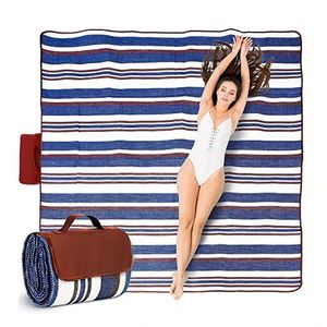 Extra <b>Large</b> Blanket Waterproof Sand Proof Foldable Outdoor Picnic <b>Mat</b> Dual Layer Beach Camping Travel Rug - Product Image 1