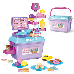 <span class=keywords><strong>Juguete</strong></span> 2 en 1 Transformable de Tienda de Postres y Supermercado, Estuche Portátil, Juego de Roles con <span class=keywords><strong>Caja</strong></span> <span class=keywords><strong>Registradora</strong></span> para Niñas - Product Image 3