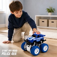 Voiture de police tout-terrain 4x4 à inertie, Monster Truck jouet pour enfants, idéal pour les jeux en extérieur