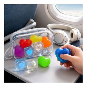 Private Label Luminous Heart Cube <b>Fidget</b> Toy TPR Squeeze Ball Light up Stress Relief Office Sample Wholesale <b>Pack</b> - Product Image 3