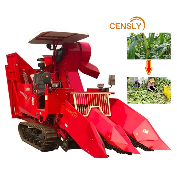 fresh sweet corn cob combine harvester crawler corn pasture forage reaper maize silage for green feed corn harvester