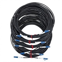 Kabel Patch Fiber Optik LSZH Outdoor LC UPC ke LC UPC Single Mode Bersertifikasi CPR 3.0mm Hitam untuk Jaringan FTTH