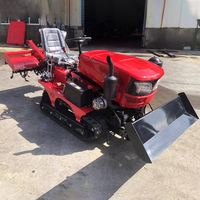 Mini-tracteur chenillé neuf, livraison directe usine, entièrement équipé avec attelage électronique 3 points et accessoires agricoles