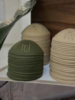 Luxe olijfgroene Joodse kippa met aangepaste borduring, Joodse yarmulke, schedelkap, ceremonie-aandenken, bruiloft, Bar Mitzvah, souvenir, cadeau