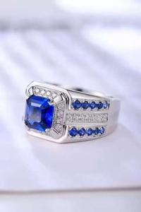 Custom 925 Sterling Silver Moissanite <b>Diamond</b> <b>Ring</b> Lab Grown <b>Diamond</b> Statement Jewelry - Product Image 3
