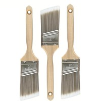 Pinceaux de peinture murale de qualité professionnelle en gros avec manche en bois de beurreon, personnalisables OEM, 2 tailles disponibles
