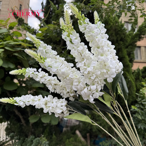 DC245 Vente en gros de branches de <span class=keywords><strong>delphinium</strong></span> en soie de couleurs mélangées, grandes fleurs artificielles pour centre de table et décoration d'arche - Product Image 3