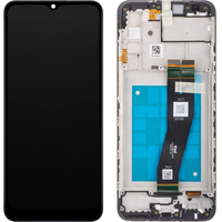 Pantalla TFT completa de 6,0 pulgadas con marco para A02s A025G Black Service Pack