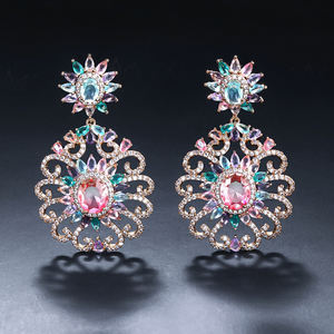 Moda Cubic Zircon Stud Brinco Brincos de Noiva das Mulheres para Aniversários Proms - Product Image 1