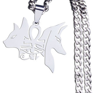 Collar con Colgante de Acero Inoxidable con Símbolo Egipcio Antiguo, Collar con <span class=keywords><strong>Cruz</strong></span> de Perro/Gato, Ojo para Mujer/Hombre, Llave del Nilo, <span class=keywords><strong>Amuleto</strong></span> Africano - Product Image 6