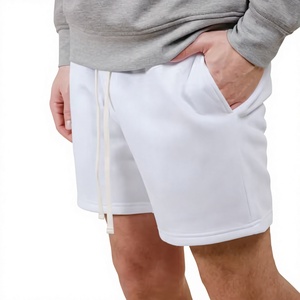 Shorts pour hommes en gros directement de l'usine – Confortables, en tissu tricoté polyester/spandex, avec cordon de serrage, sur mesure, couleur unie - Product Image 3