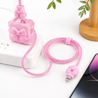 Étui de protection universel en silicone mignon pour chargeur avec prise en charge de la charge rapide, organisateur de câbles USB Type C pour accessoires de téléphone portable