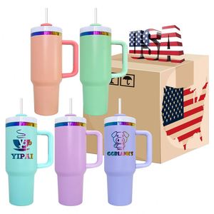 Vaso Térmico Delgado de 20oz con Recubrimiento de Polvo Macaron de Color Mate y Acabado Arcoíris, con Cable para Música - Product Image 1