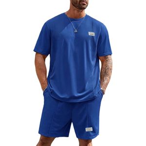 FOXA Men's Big And Tall Shorts Set Short Sleeve <b>T</b> Shirt And <b>Track</b> Shorts Clothing Set 2 Piece Outfits Quick Dry - Product Image 1