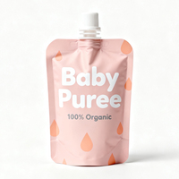 Pochette à bec verseur pour purée de bébé recyclable imprimée en gravure personnalisée emballage de boisson liquide jus vodka debout Doypack
