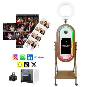 ตู้ถ่ายรูปงานแต่งงาน บิวตี้วู้ด กระจกเงา คลาสสิค เรโทร เซลฟี่ โฟโต้บูธ จอ LCD ทรงรี ระบบสัมผัส กล้อง DSLR - Product Image 1