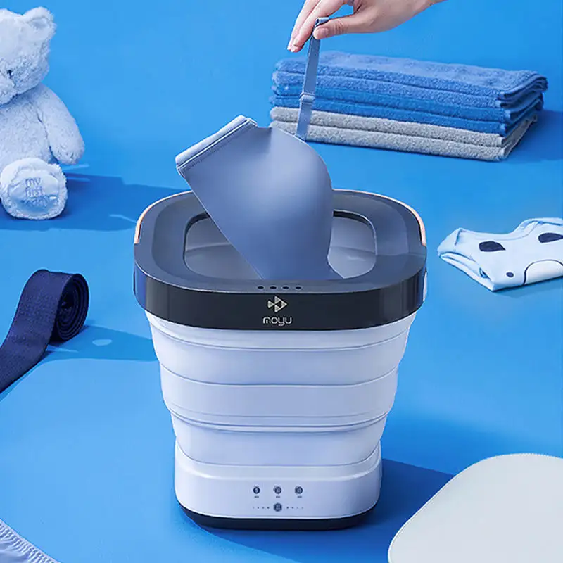 Xiaomi Moyu gấp mini máy giặt nhỏ hộ gia đình đồ lót xách tay áo Ngực máy giặt và máy sấy