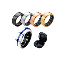 Bague connectée OEM avancée pour la santé, avec prédiction du cycle menstruel, suivi de la fréquence cardiaque (VFC), contrôle gestuel de la caméra et éclairage Wi-Fi