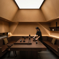Vitrine de comptoir en verre LED pour torréfaction de café, boulangerie, café - Conception intérieure complète clé en main