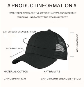 Nhà Máy Bán Buôn Tùy Chỉnh Thiết Kế Logo Lưới <span class=keywords><strong>Cap</strong></span> <span class=keywords><strong>Net</strong></span> Mũ Bông 3D Thêu Bóng Chày Hat Trống Đồng Bằng Thể Thao Mũ Bóng Chày - Product Image 3