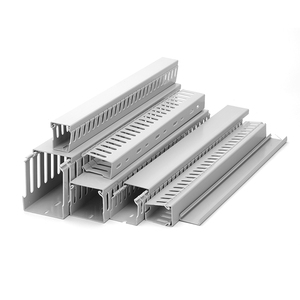 Hot bán grey PVC nhựa <span class=keywords><strong>80</strong></span>*<span class=keywords><strong>60</strong></span> số lượng lớn hệ thống dây điện ống dẫn hiệu quả quản lý dây với dòng khe cắm giá ưa thích - Product Image 4