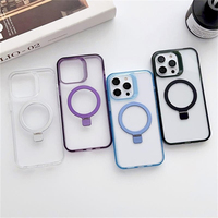 Casing ponsel iPhone 14 Pro Max 13 12 Mini 11 15 16 Plus, casing penutup logam tahan guncangan dengan cincin penahan magnetik, casing ponsel terintegrasi untuk iPhone 14 Pro Max 13 12 Mini 11 15 16 Plus