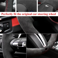 Volant de voiture Tresse Soft Suede Cover pour BMW E81 E90 M3 E91 E92 E93 E87 E82 E88 X1 E84 E60 E46 Accessoires de décoration de voiture