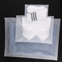 D1009B Sac en plastique givré refermable personnalisé poly-sacs avec impression de logo emballage de t-shirt en plastique de vêtements sac à fermeture éclair en plastique
