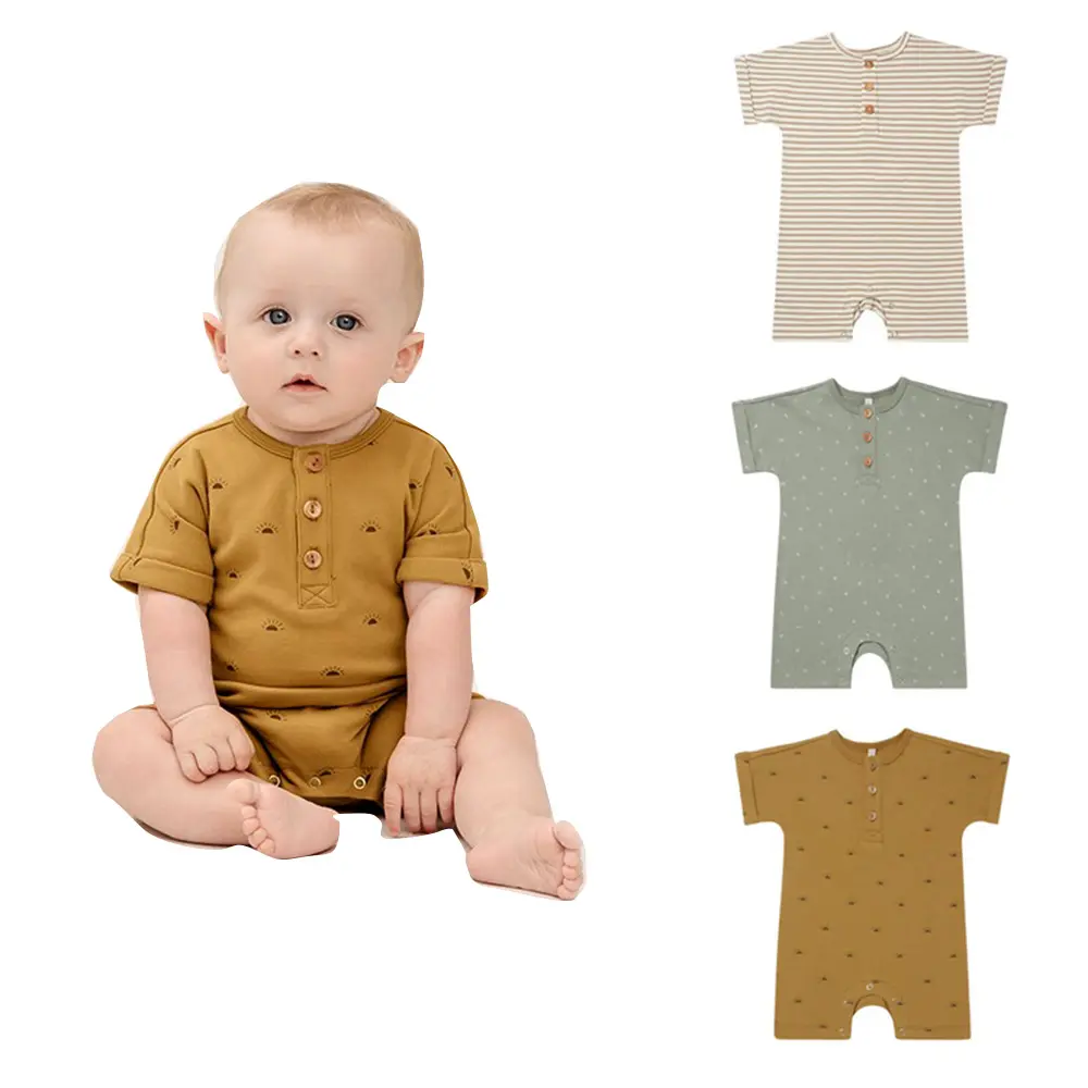 Bamboe Baby Slaap Rompertjes Biologische Bamboe Baby Romper Pasgeboren Jumpsuit Peuter Zip Een Stuk Babykleding Groothandel