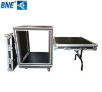 Rack portable étanche 2 portes 2 niveaux en contreplaqué 4U~26U avec roulettes pour équipement audio DJ, karaoké et scène