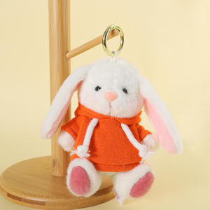 Portachiavi Peluche Coniglietto Personalizzato con Logo, Morbido Coniglio Bianco Soffice con il Tuo Design per Regali Promozionali - Product Image 6