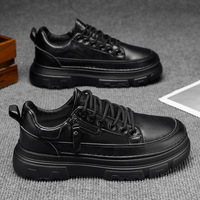 Chaussures classiques pour hommes, nouvelles chaussures de sport pour hommes, imperméables, antidérapantes, en cuir noir, pour les déplacements professionnels, tendance, décontractées