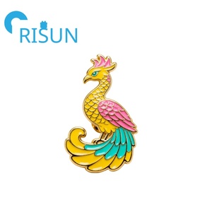 Épingles personnalisées en émail 3D <span class=keywords><strong>Phoenix</strong></span> Rising broche oiseau créature mythologique magique chinoise broche <span class=keywords><strong>Phoenix</strong></span> émail dur épinglette insigne - Product Image 3
