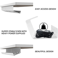 Style personnalisé noir USB organisateur de bureau fil métallique sous le bureau câble gestion plateau pour bureaux fil cordon organisateur câble plateau