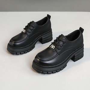 British Style Women's Outdoor <b>Soft</b> Single Leather <b>Shoes</b> Lace up Walking Casual <b>Shoes</b> for Ladies for Autumn Summer and Spring - Product Image 6