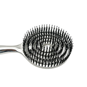 <span class=keywords><strong>Brosse</strong></span> démêlante ventilée argentée avec coussin d'air, en poils <span class=keywords><strong>de</strong></span> <span class=keywords><strong>sanglier</strong></span> et nylon, pour tous types <span class=keywords><strong>de</strong></span> <span class=keywords><strong>cheveux</strong></span> - Product Image 4