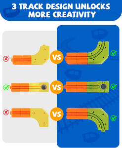 Regalo STEM para Pascua, Pista de Carreras Flexible de 3 Vías, Juego de Construcción de Vías de Tren 3D, Bloques de Pista de Carreras, Juguetes de Tren Eléctrico para Niños - Product Image 6