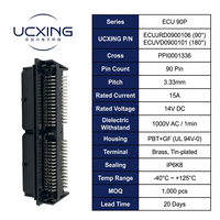 Connecteur ECU 90 broches PPI0001336, angle droit 90 degrés, pas de 3,33 mm, 15A 14V, PBT UL94 V-0, pour unité de commande moteur, OEM ODM personnalisé