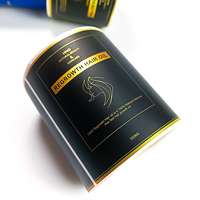 Étiquettes personnalisées de luxe imperméables avec logo imprimé pour gel capillaire, lotion, bouteille, autocollants BOPP dorés, emballage de produits cosmétiques