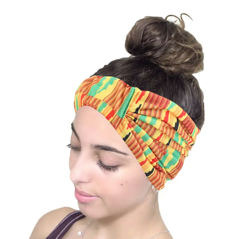 Afrikaanse Stijl Print Hoofdbanden Voor Vrouwen Knot Tulband Bandage Bandana Elastische Haar Touw Haar Accessoires
