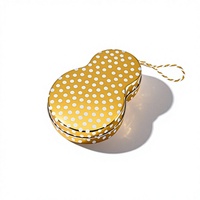 Boîte en fer blanc personnalisée de forme créative, écologique, pour emballage de chocolats, gâteaux et bonbons, avec motif citrouille et design carte à jouer